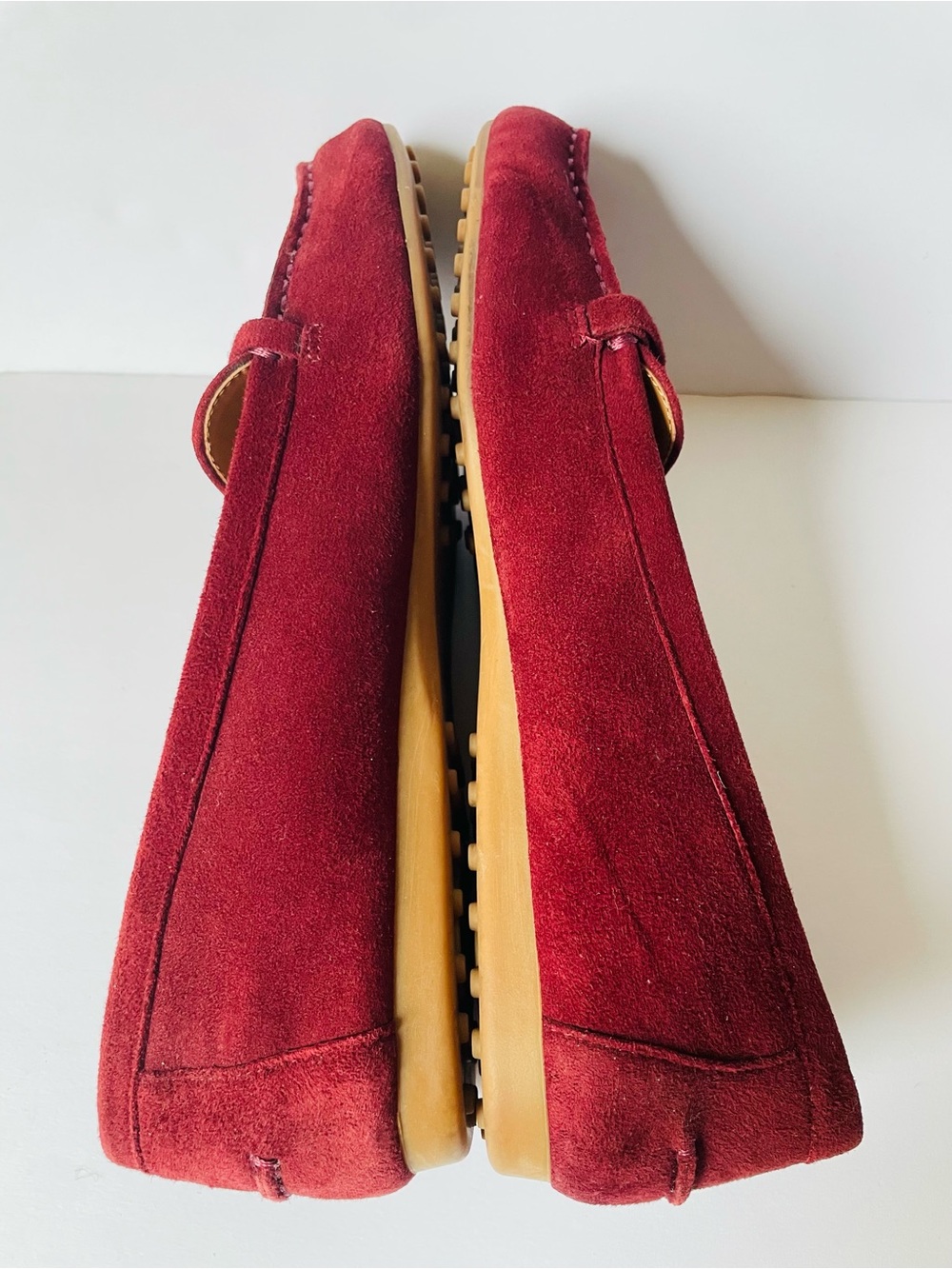 Kate Spade Bernice Burgundy Suede Old Money Moccasin Loafers Flats Comfort 8 B - Picture 8 of 8